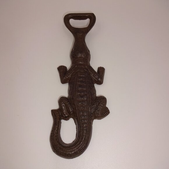 Metal Alligator Gator Crocodile Croc Bottle Opener 7" x 2.5" Barware Novelty - Picture 1 of 2